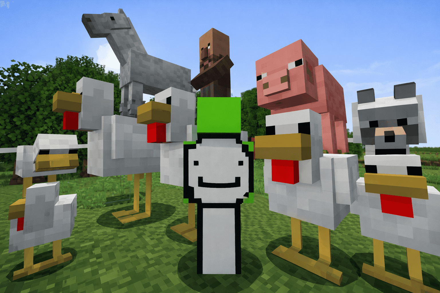 Minecraft, But Every Mob Is A CHICKEN JOCKEY!